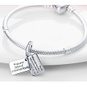 Sterling Silver 925 Harry Potter - Hogwarts Acceptance Letter, 2in1 Pendant Bracelet