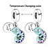Charm Sterling silver 925 Thermo - Chameleon that changes colors, 2in1 animal bracelet pendant