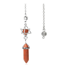 Jasper Merkaba + pendulum, natural stone pendant 71 x 8 x 8 mm