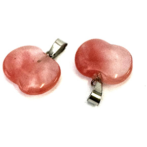 Rose Quartz Apple of Knowledge pendant natural stone 1.5 cm, stone of stones