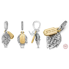 Charm Sterling silver 925 Marvel Star Wars Millennium Falcon 2in1, bracelet pendant