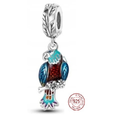 Sterling silver 925 Eagle blue, animal bracelet pendant