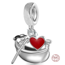 Sterling silver 925 Love of Venice, gondola and gondolier, travel bracelet pendant