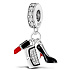 Charm Sterling silver 925 Chic style - lipstick, handbag, pumps 3in1, bracelet pendant, interests