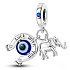 Charm Sterling silver 925 Horseshoe, blue eye, elephant, lucky bracelet pendant