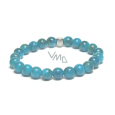 Apatit blue bracelet elastic natural stone, ball 6 mm / 16 - 17 cm, stone realization Apatit blue bracelet elastic natural stone, ball 6 mm / 16 - 17 cm, stone realization