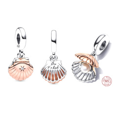 Sterling silver 925 Lastura and treated freshwater cultured pearl, 2in1 openable bracelet pendant, sea Sterling silver 925 Lastura and treated freshwater cultured pearl, 2in1 openable bracelet pendant, sea