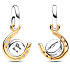 Charm Sterling silver 925 Horseshoe - rotating disc, lucky bracelet pendant