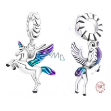 Charm Sterling silver 925 Pegasus, Unicorn flying, animal bracelet pendant Charm Sterling silver 925 Pegasus, Unicorn flying, animal bracelet pendant