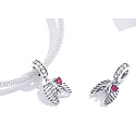 Charm Sterling silver 925 Heart symbol of love, courage, bravery, bravery, self-sacrifice, pendant bracelet love