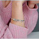 Sterling silver 925 Alphabet letter O, bracelet bead