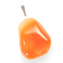 Carnelian Botswana Troml pendant natural stone M, approx. 3 cm, teaches us here and now