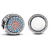 Charm Sterling silver 925 Paris Engraved Charm Cathedral Rosette, bead on travel bracelet