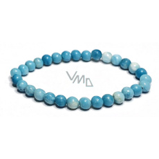 Larimar bracelet elastic natural stone, ball 6 mm / 16 - 17 cm, stone of mythical Atlantis Larimar bracelet elastic natural stone, ball 6 mm / 16 - 17 cm, stone of mythical Atlantis