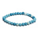 Larimar bracelet elastic natural stone, ball 6 mm / 16 - 17 cm, stone of mythical Atlantis