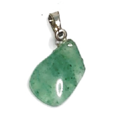 Avanturine green pendant natural stone 1,4 cm 1 piece, lucky stone