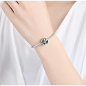 Sterling silver 925 Tree of Life - family is where love grows, bead for bracelet family