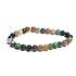 Agate Indian bracelet elastic natural stone, ball 6 mm / 16 - 17 cm, symbolizes the element of earth