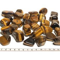 Tiger Eye Hmatka Tumbled natural stone approx. 4 cm 1 piece, stone of the sun and earth, brings luck and wealth