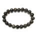 Opal black bracelet elastic natural stone, ball 9 - 9,8 mm / 16 - 17 cm, lucky stone