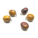 Mokait Troml pendant natural stone, 2,2 - 3 cm, 1 piece, motivational stone