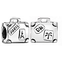 Charm Sterling silver 925 Travel case Paris, travel bracelet bead
