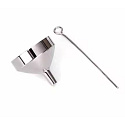 Commemorative urn pendant, Hollow tube waterproof, stainless steel, 12 x 48 mm + chain 60 cm