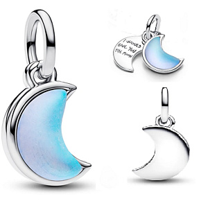 Charm Měsíc s perletí, I Would Give You the Moon přívěsek na náramek láska