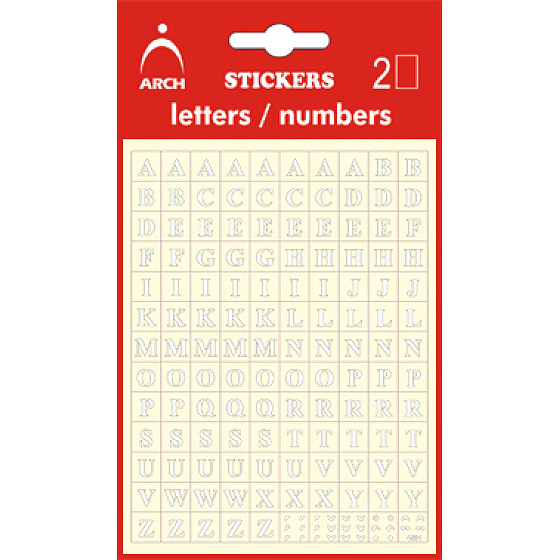 Sheet Self-adhesive letters AZ White + bonus, height 5 mm 2 sheets 17 x 10 cm