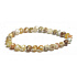 Agate fiery matt natur yellow bracelet elastic natural stone, ball 6 mm / 16 - 17 cm