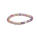 Tourmaline pink bracelet elastic natural stone, ball 6 mm / 16-17 cm, guardian of good mood
