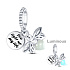 Sterling silver 925 Luminous - Firefly glowing in the dark - You are the light of my life, 2in1 pendant bracelet, animal