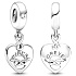 Charm Sterling silver 925 Forever friends, infinity bracelet pendant, friendship