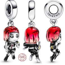 Charm Sterling silver 925 Marvel The Avengers, Black Widow, bracelet pendant