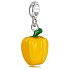 Charm Sterling silver 925 Paprika yellow, food bracelet pendant