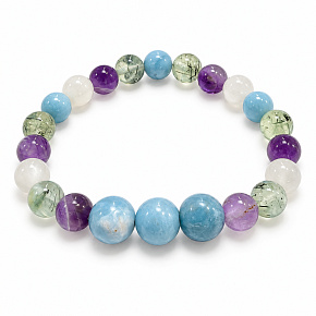 Bracelet with a story – I'm thinking of you, natural minerals, 8 mm bead / wrist 14–15 cm Bracelet with a story – I'm thinking of you, natural minerals, 8 mm bead / wrist 14–15 cm
