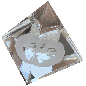Glass Pyramid clear, Sagittarius zodiac sign