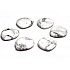 Magnesite / Howlite white Hmatka, healing gemstone in the shape of a heart natural stone 3 cm 1 piece, cleansing stone