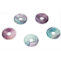 Fluorite Rainbow Donut natural stone 30 mm, stone of geniuses