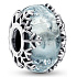 Charm Sterling silver 925 Winter blue snowflake bead bracelet Christmas