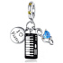 Charm Sterling silver 925 Piano - keys 3in1, pendant on bracelet interests