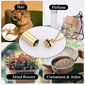Commemorative urn pendant, angel wings gold waterproof, stainless steel 9 x 37 mm + chain 56 cm
