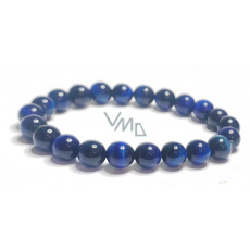 Tiger's eye dark blue bracelet elastic natural stone, bead 8 mm / 16-17 cm, stone of the sun and earth, brings luck and wealth Tiger's eye dark blue bracelet elastic natural stone, bead 8 mm / 16-17 cm, stone of the sun and earth, brings luck and wealth