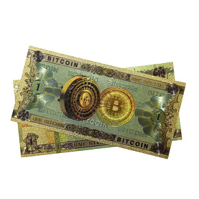 Talisman Gold plastic banknote 100 Bitcoin