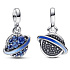 Charm Sterling Silver 925 Planet Saturn - Mini Medallion, Space Bracelet Pendant
