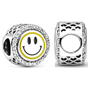 Sterling silver 925 Talisman sparkly smiley bead on bracelet symbol