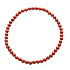 Jasper red bracelet elastic natural stone, ball 4 mm / 19 cm, full care stone