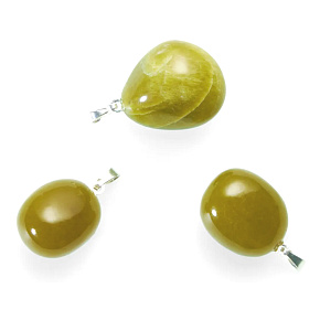 Serpentine / Lizardite Troml pendant natural stone M, approx. 3 cm, healer's stone