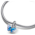 Charm Sterling silver 925 Magic butterfly Murano glass animal bracelet pendant