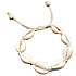 Kauri shell bracelet natural adjustable size, luck - fertility
